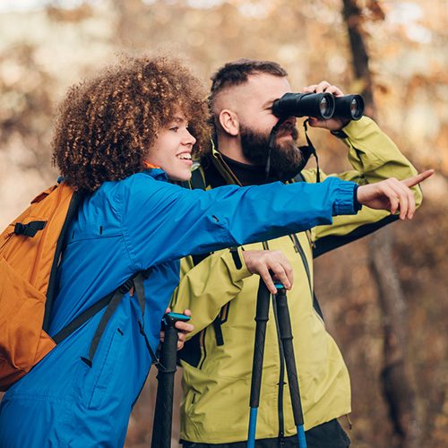 Couple exploring